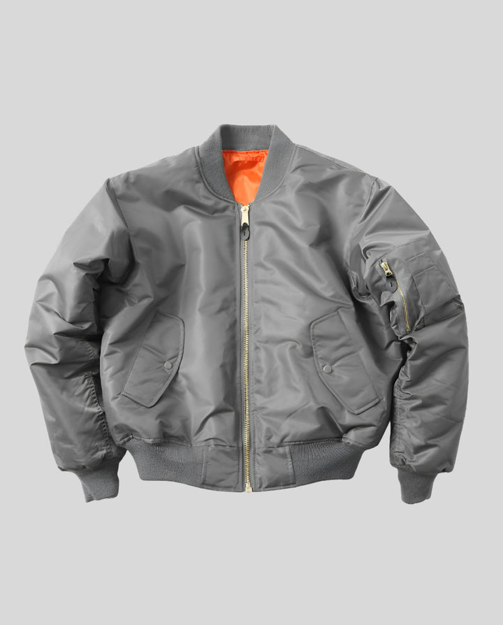 Comfortable Bomber Jacket for Women with Collar Side Pockets Casual Style