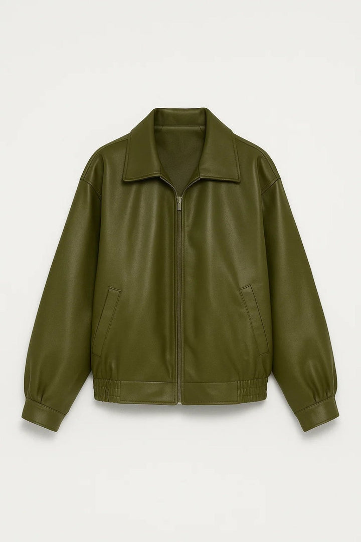 Comfortable Bomber Jacket for Women with Collar Wide Leg Straight Leg Casual Style