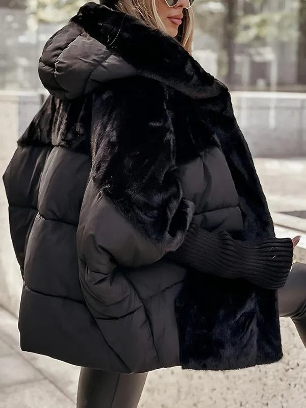 Comfortable Fleece Winter Coat for Women with Hood Side Pockets Layering Style