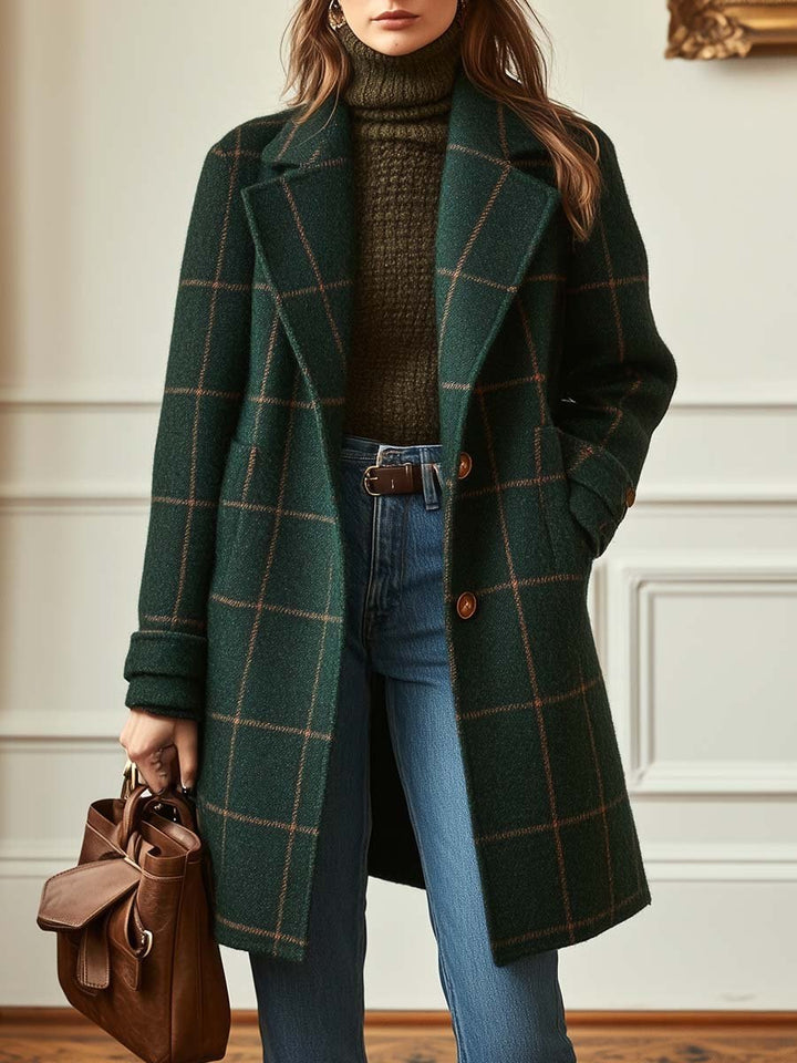 Comfortable Knit Winter Coat for Women with Lapel Collar Layering Style