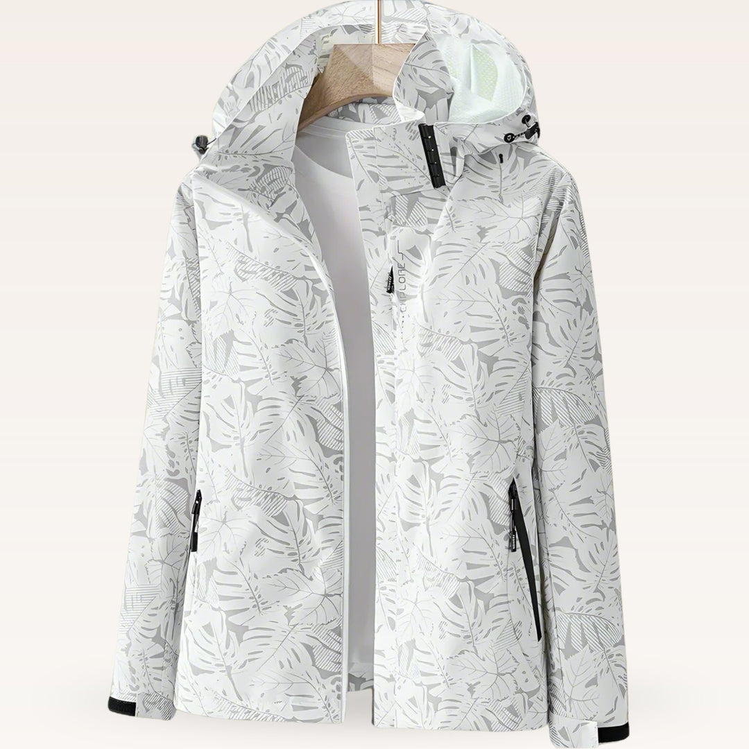 Comfortable Rain Jacket for Women with Hood Long Sleeve Relaxed Outdoor Style
