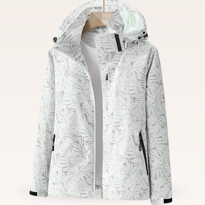 Comfortable Rain Jacket for Women with Hood Long Sleeve Relaxed Outdoor Style