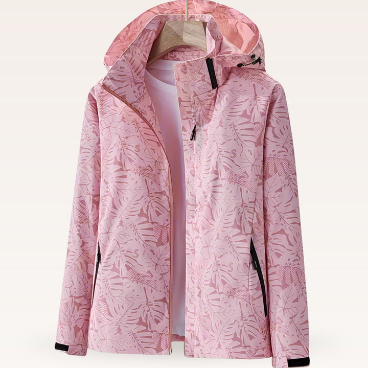 Comfortable Rain Jacket for Women with Hood Long Sleeve Relaxed Outdoor Style