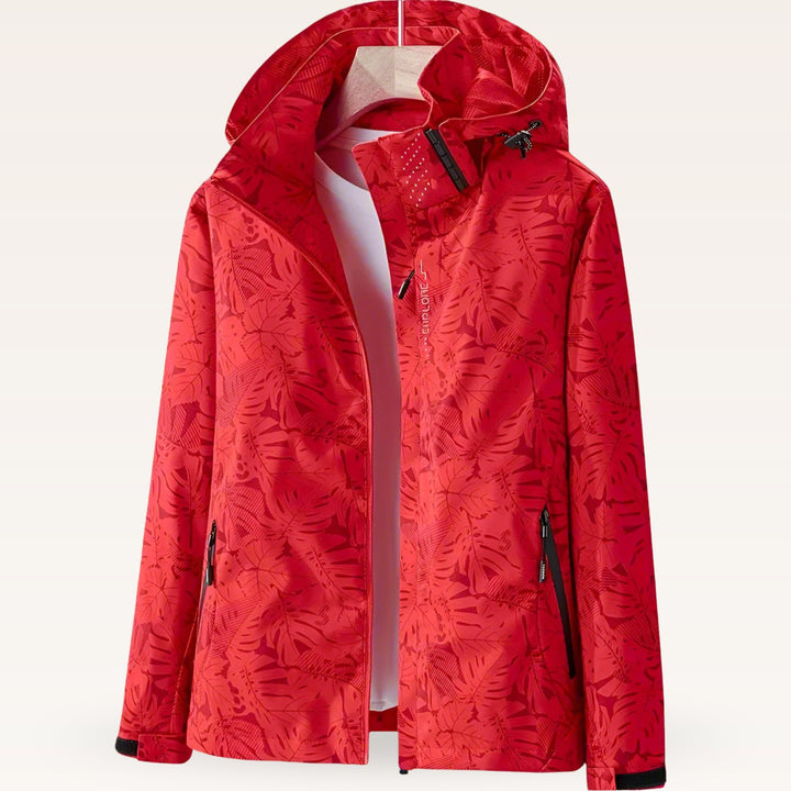 Comfortable Rain Jacket for Women with Hood Long Sleeve Relaxed Outdoor Style