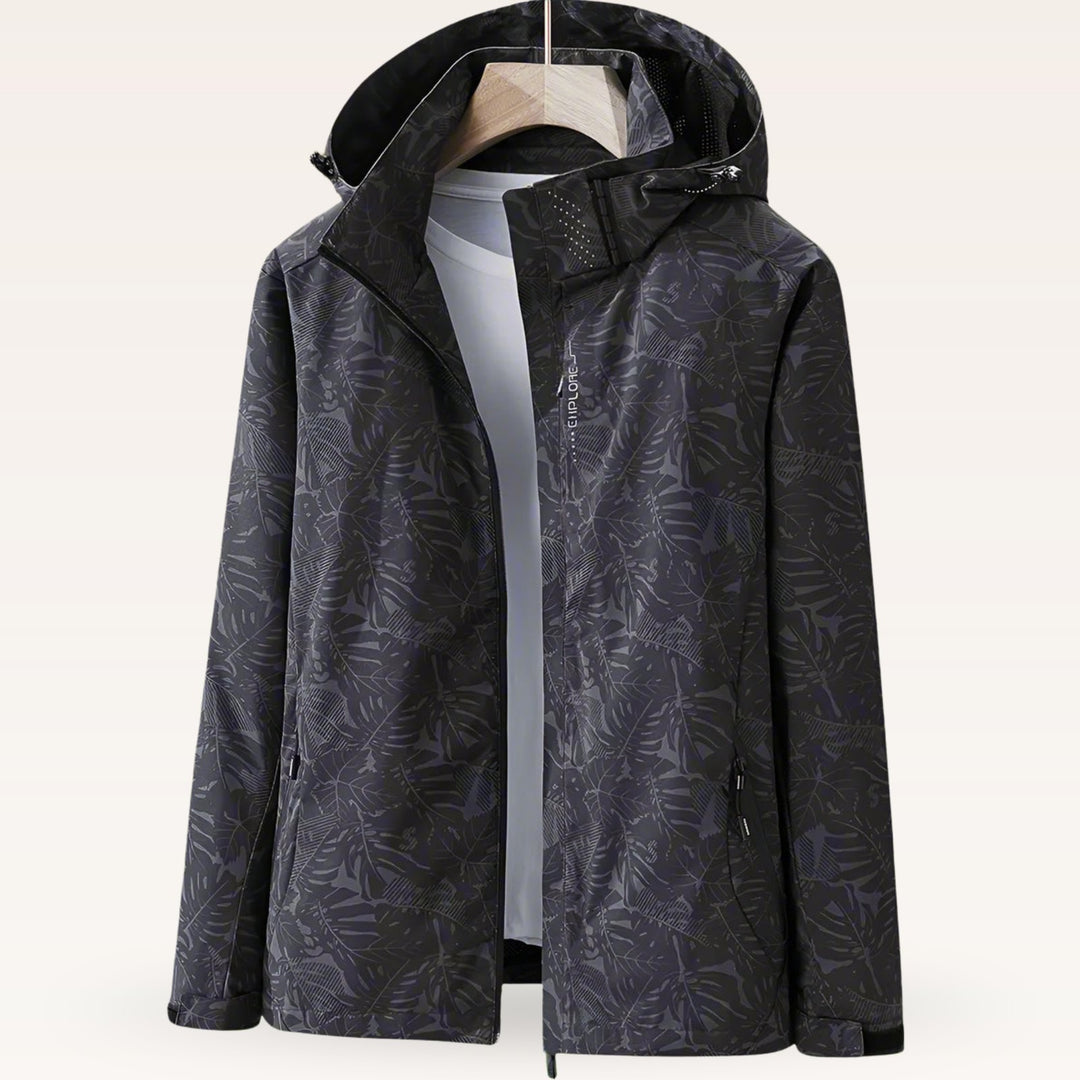 Comfortable Rain Jacket for Women with Hood Long Sleeve Relaxed Outdoor Style