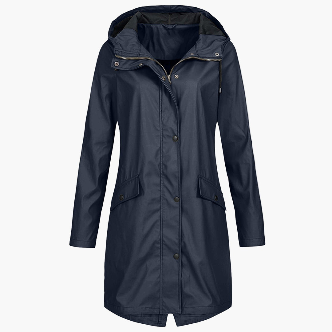 Comfortable Rain Jacket for Women with Side Pockets Outdoor Style