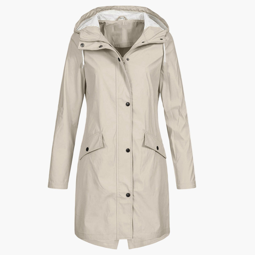 Comfortable Rain Jacket for Women with Side Pockets Outdoor Style