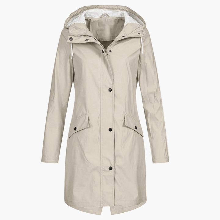 Comfortable Rain Jacket for Women with Side Pockets Outdoor Style