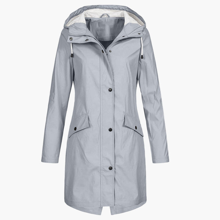 Comfortable Rain Jacket for Women with Side Pockets Outdoor Style