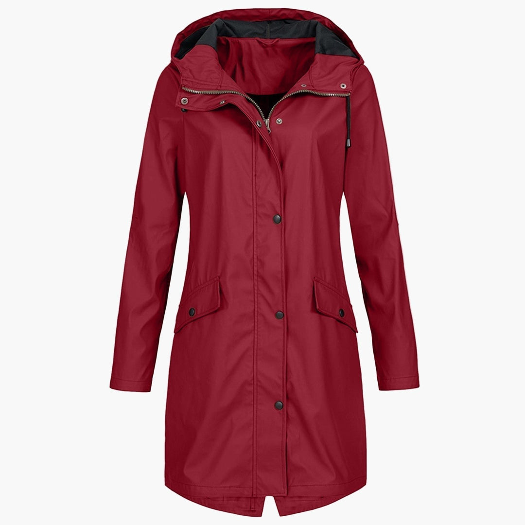 Comfortable Rain Jacket for Women with Side Pockets Outdoor Style