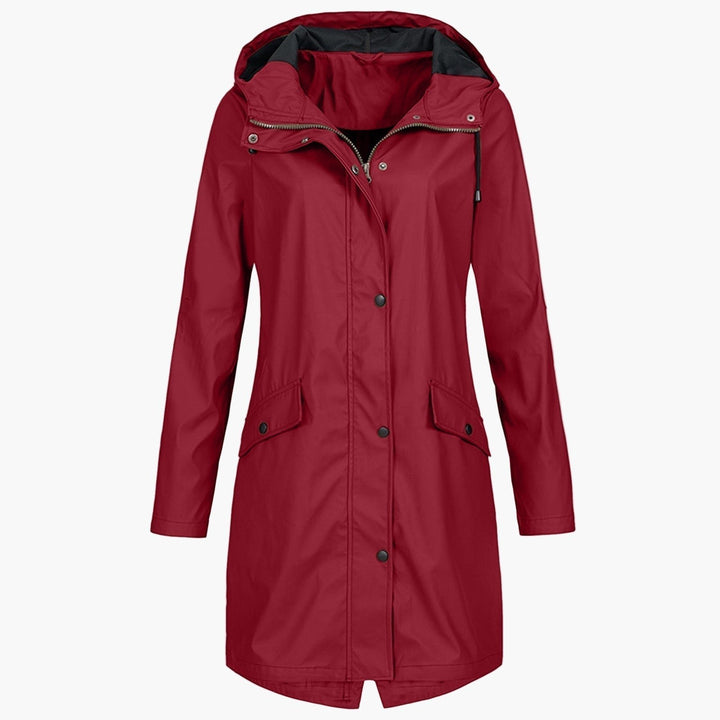 Comfortable Rain Jacket for Women with Side Pockets Outdoor Style