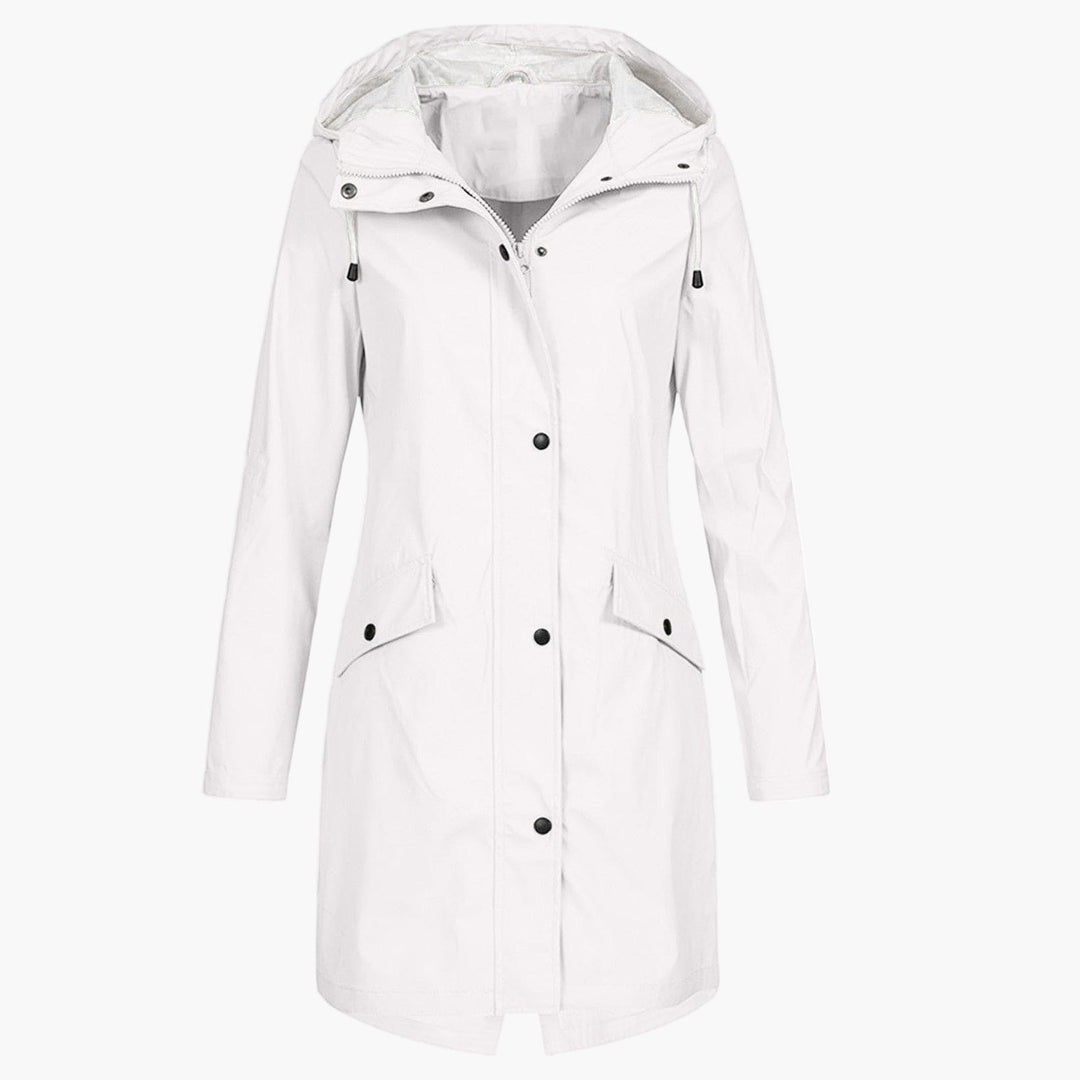 Comfortable Rain Jacket for Women with Side Pockets Outdoor Style