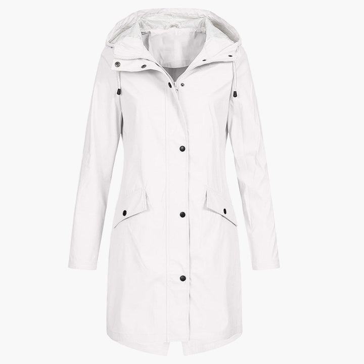 Comfortable Rain Jacket for Women with Side Pockets Outdoor Style