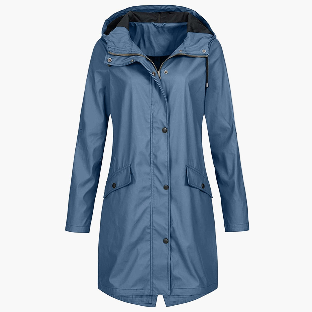 Comfortable Rain Jacket for Women with Side Pockets Outdoor Style