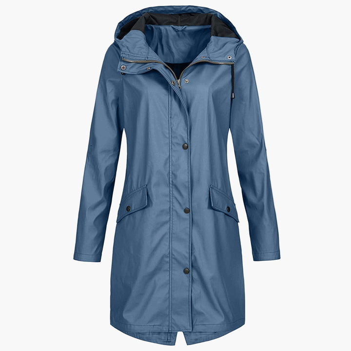 Comfortable Rain Jacket for Women with Side Pockets Outdoor Style