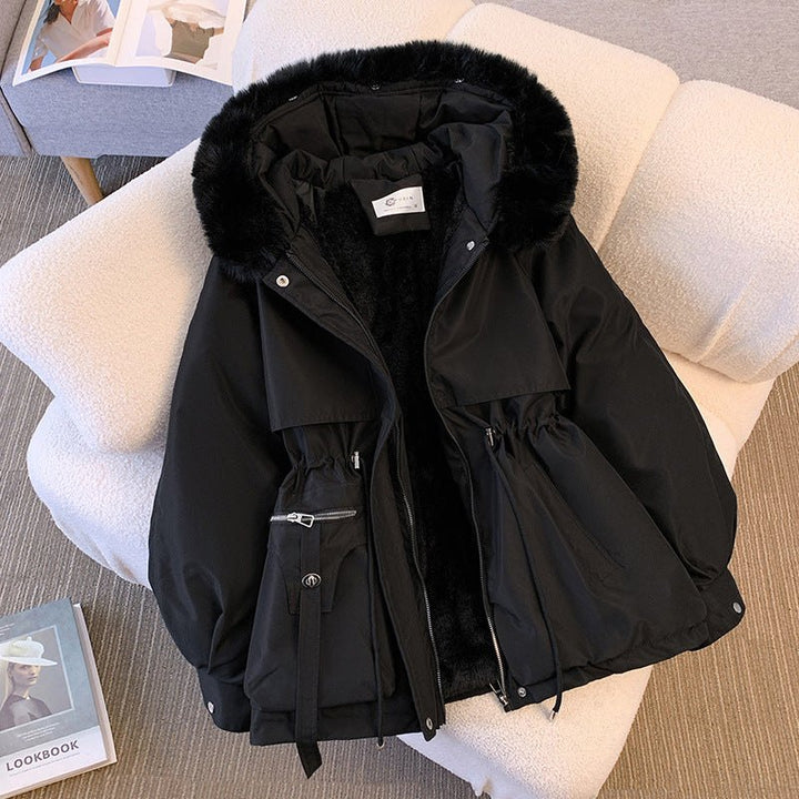Comfortable Winter Coat for Women with Hood Faux Fur Trim Layering Style