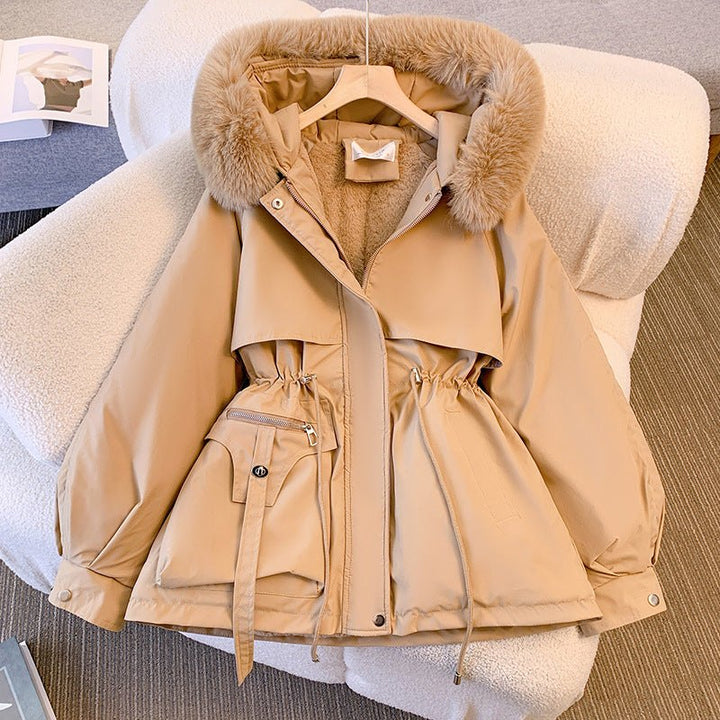 Comfortable Winter Coat for Women with Hood Faux Fur Trim Layering Style