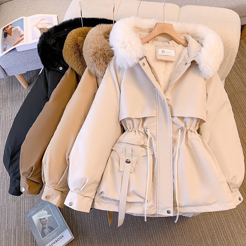 Comfortable Winter Coat for Women with Hood Faux Fur Trim Layering Style