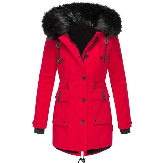 Comfortable Winter Coat for Women with Hood Side Pockets Zip Front Layering Style