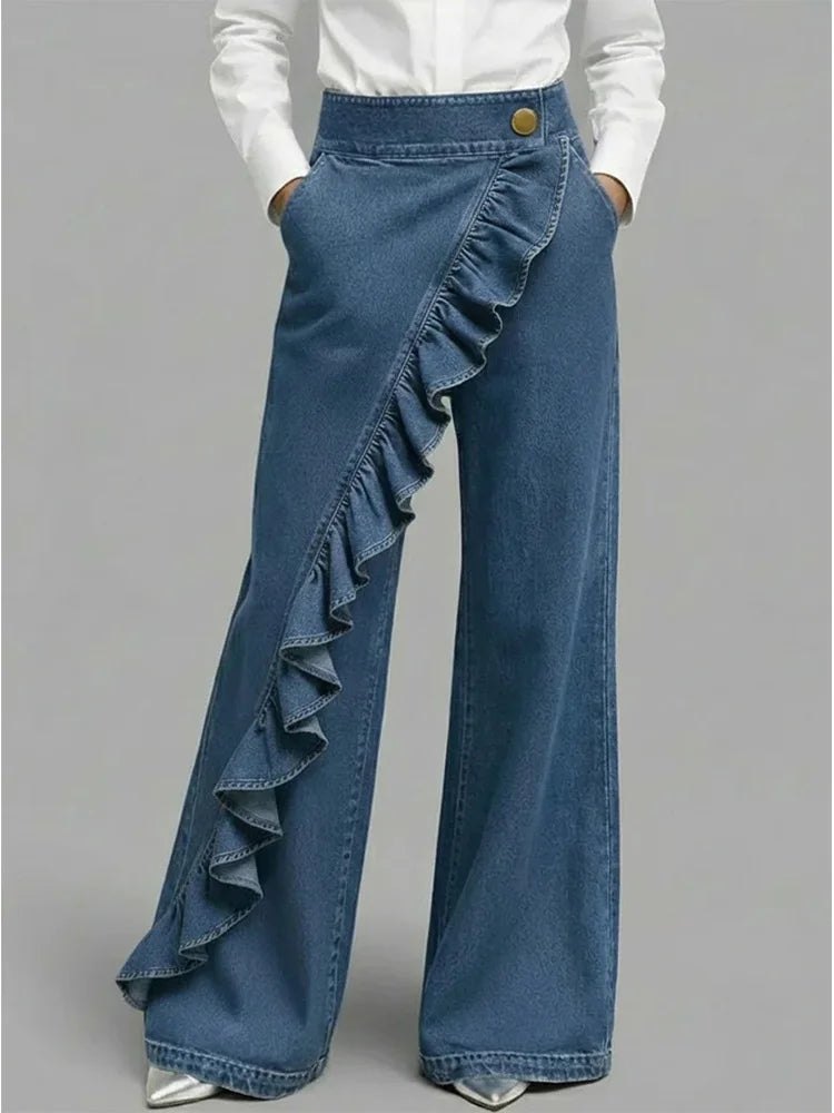 Effortless Baggy Jeans for Women with Wide Leg Cropped Side Pockets Relaxed Style