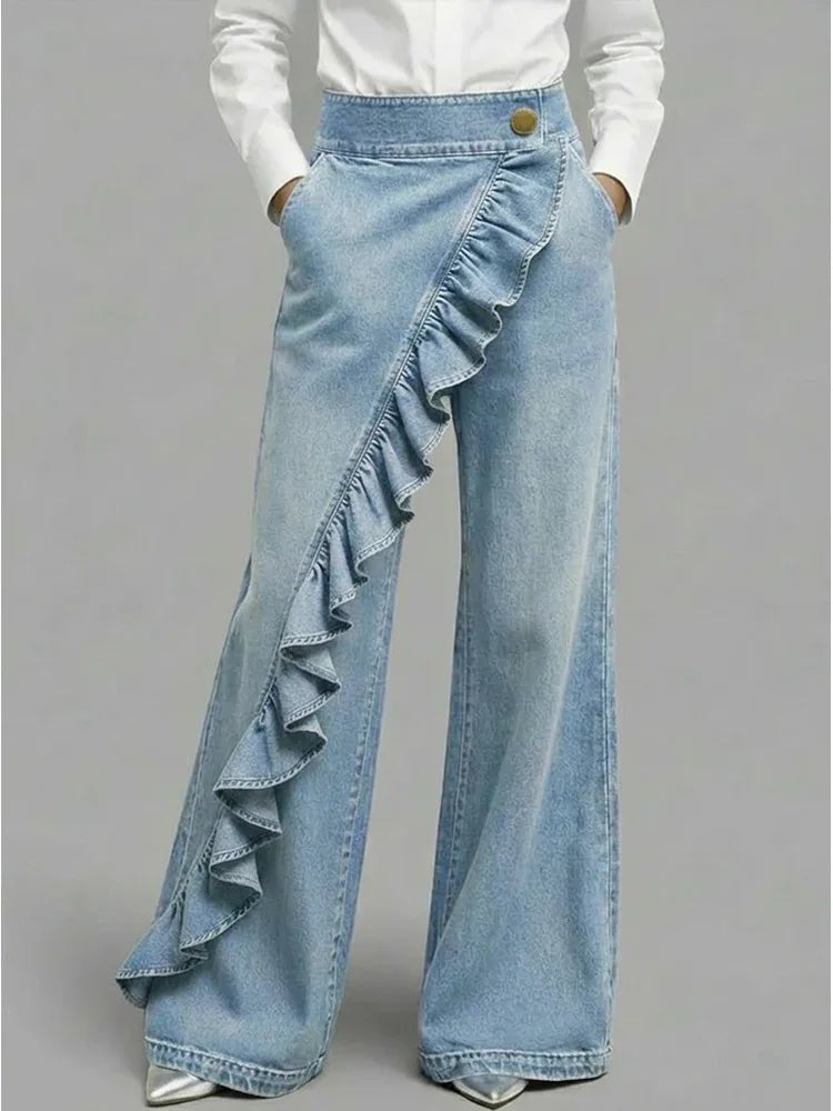 Effortless Baggy Jeans for Women with Wide Leg Cropped Side Pockets Relaxed Style