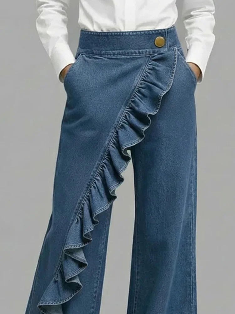 Effortless Baggy Jeans for Women with Wide Leg Cropped Side Pockets Relaxed Style
