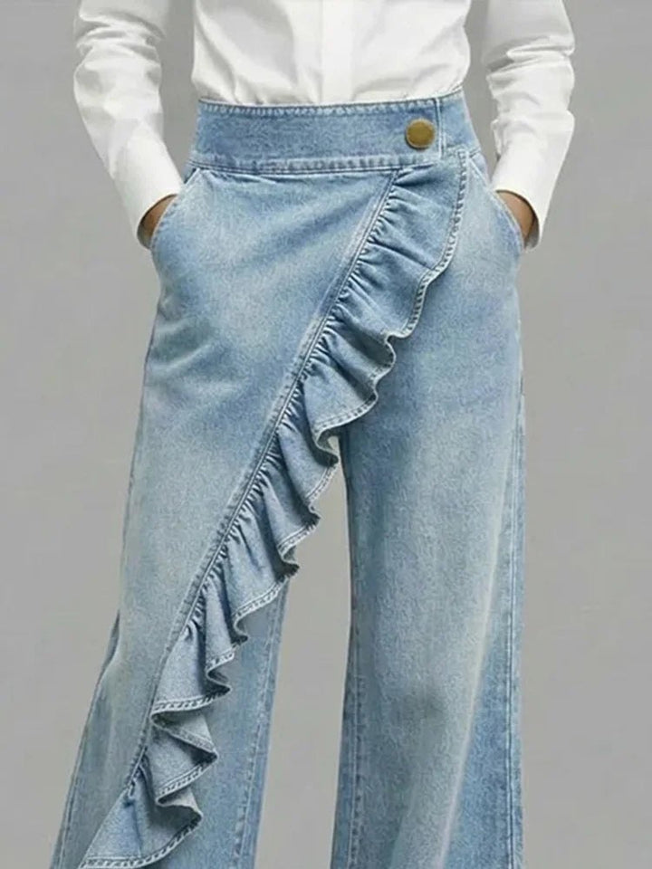Effortless Baggy Jeans for Women with Wide Leg Cropped Side Pockets Relaxed Style