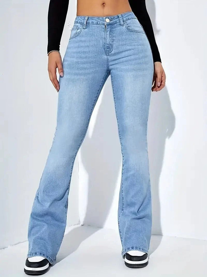 Effortless Bootcut Jeans for Women with Flared High Waisted Vintage Style