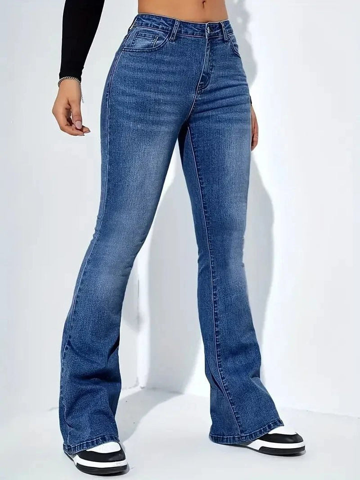 Effortless Bootcut Jeans for Women with Flared High Waisted Vintage Style