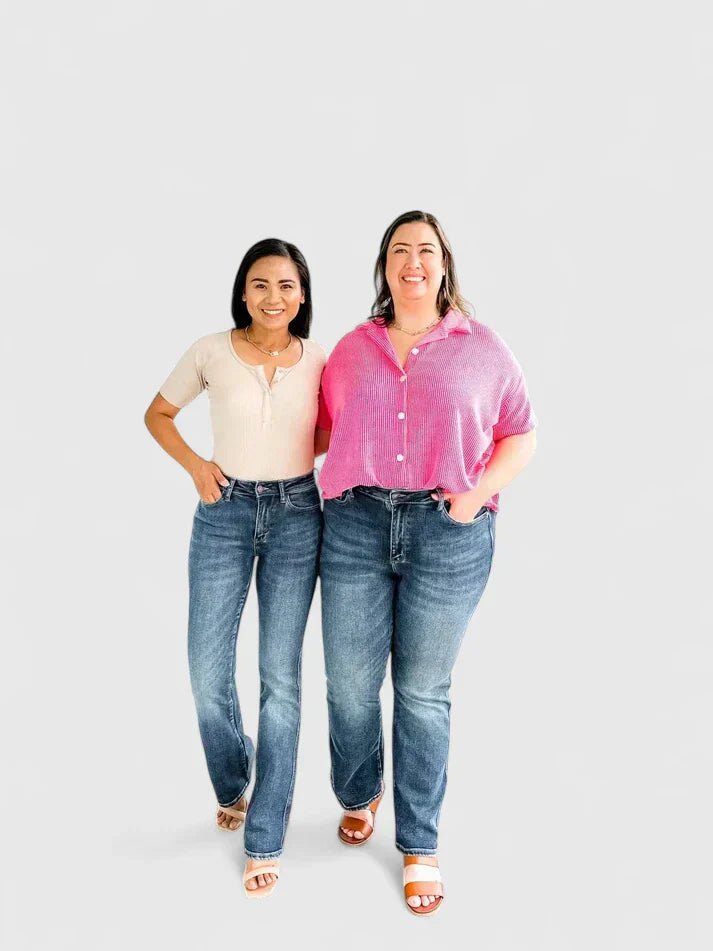 Effortless Bootcut Jeans for Women with Soft Drape Vintage Style