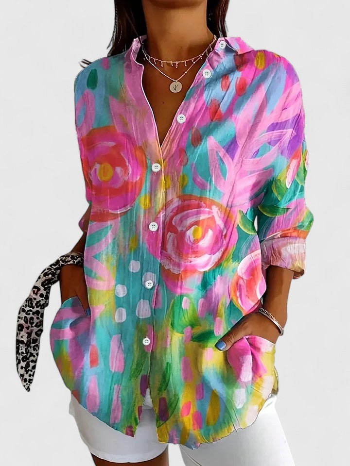 Effortless Button Up Shirt for Women with Soft Drape Casual Style
