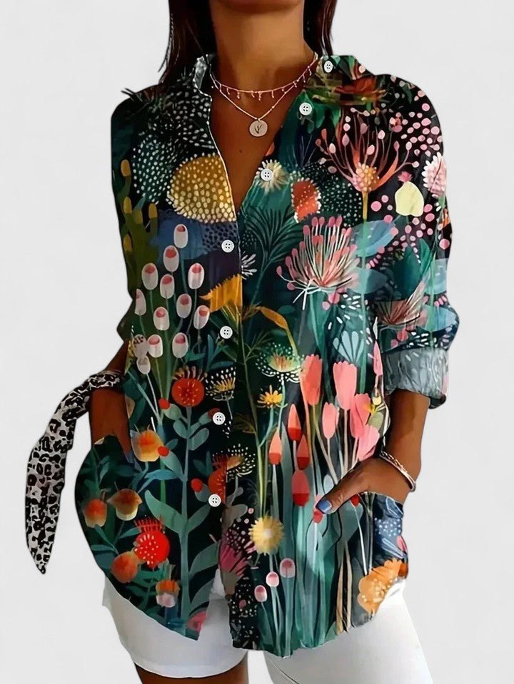 Effortless Button Up Shirt for Women with Soft Drape Casual Style
