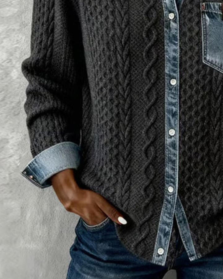 Effortless Denim Button Up Shirt for Women with Relaxed Fit Casual Style