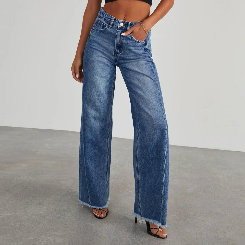 Effortless Flare Jeans for Women with Wide Leg High Waisted Retro Style