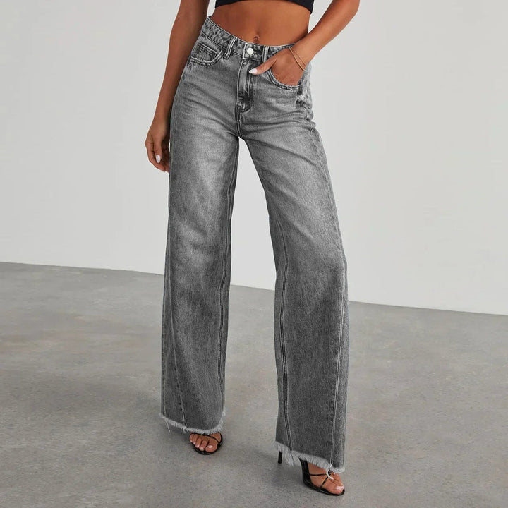 Effortless Flare Jeans for Women with Wide Leg High Waisted Retro Style