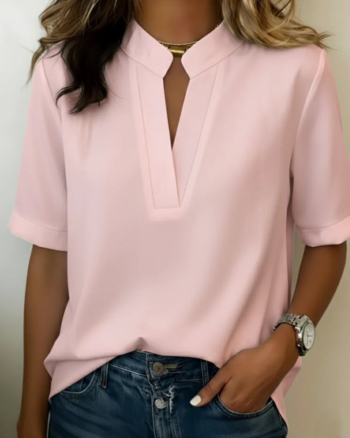 Effortless Going Out Top for Women with V Neck Evening Style 2