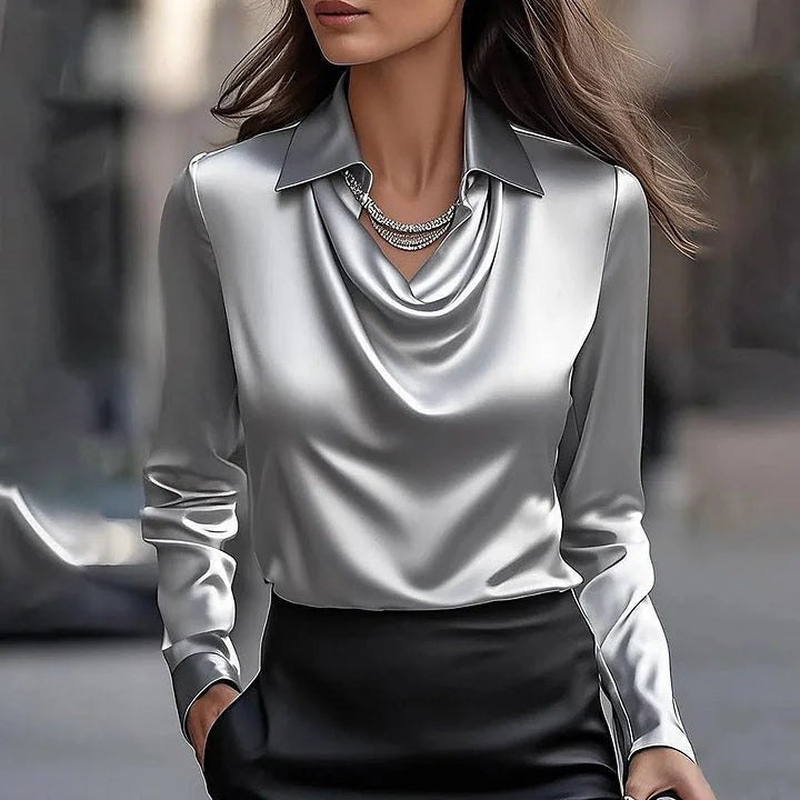 Effortless Going Out Top for Women with V Neck Evening Style