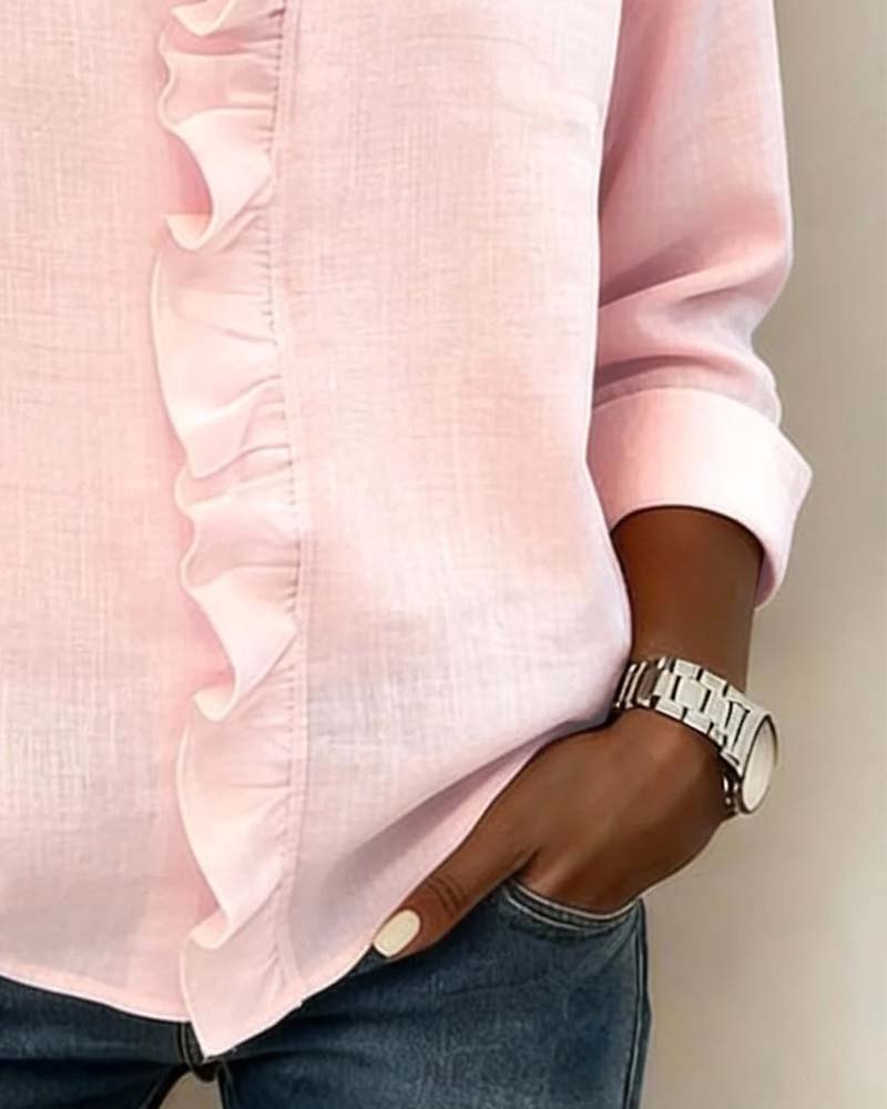 Effortless Going Out Top for Women with V Neck Long Sleeve Relaxed Evening Style