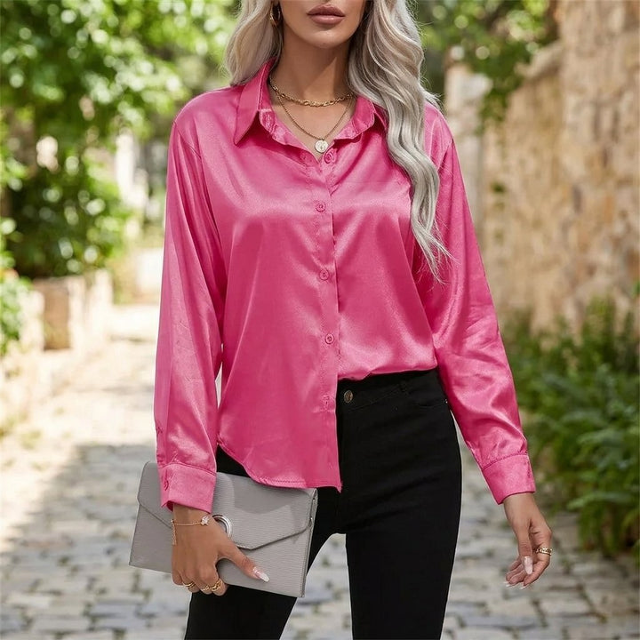 Effortless Satin Going Out Top for Women with Soft Drape Evening Style