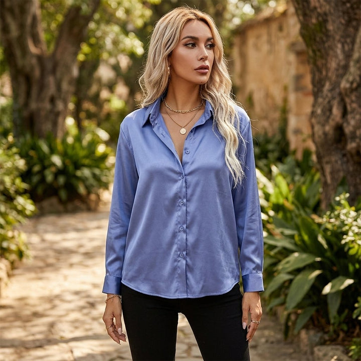 Effortless Satin Going Out Top for Women with Soft Drape Evening Style