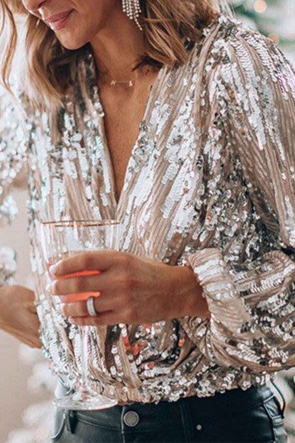 Effortless Silver Going Out Top for Women with Classic Cut Evening Style