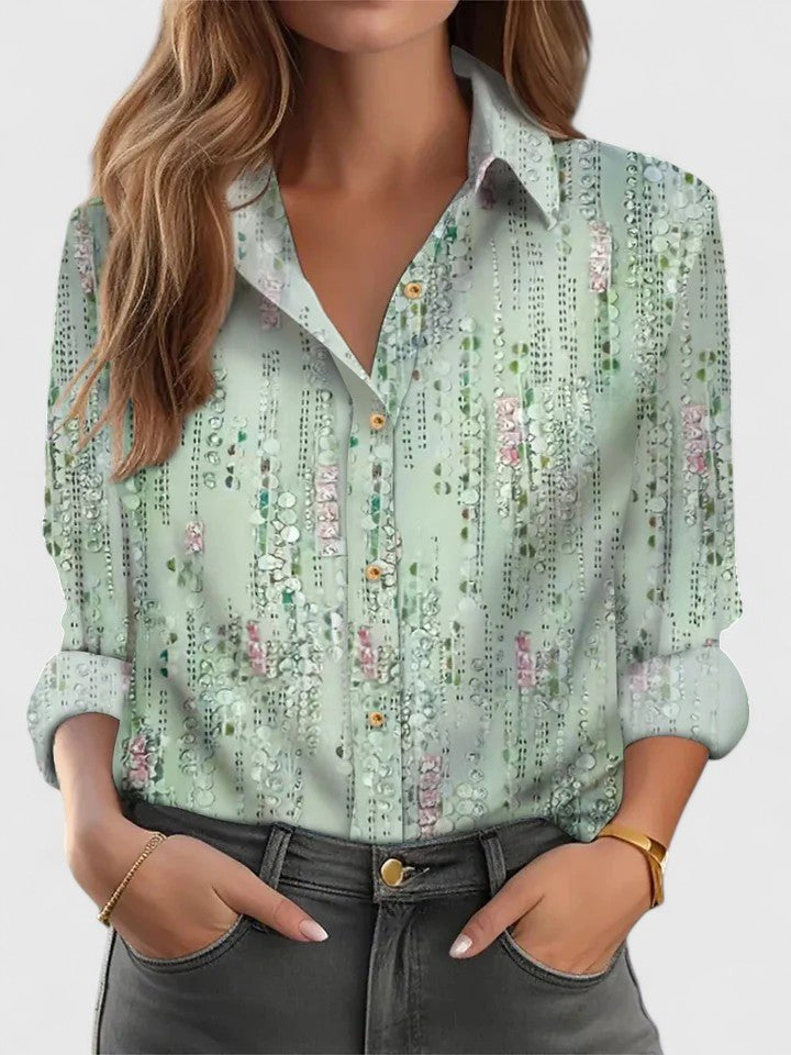 Effortless White Button Down Shirt for Women with Long Sleeve Relaxed Office Style
