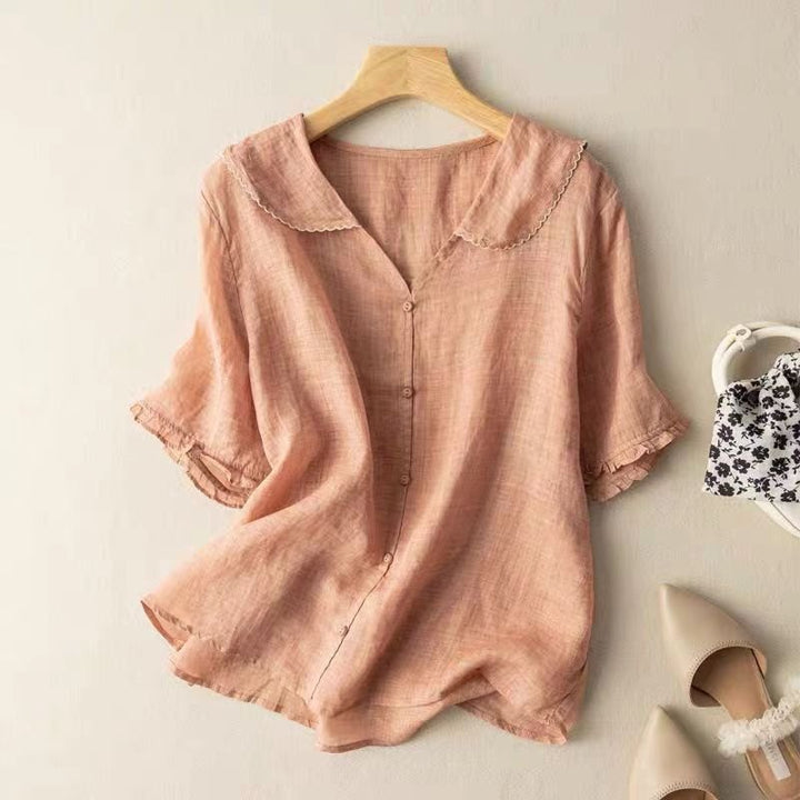 Effortless White Shirt for Women with Collar Relaxed Everyday Style