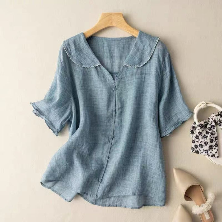 Effortless White Shirt for Women with Collar Relaxed Everyday Style