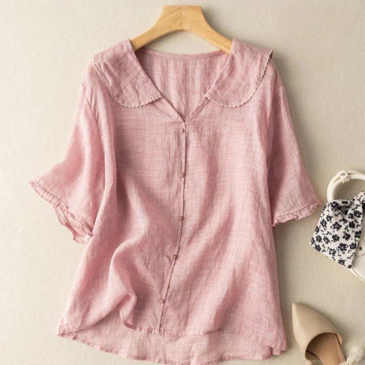 Effortless White Shirt for Women with Collar Relaxed Everyday Style