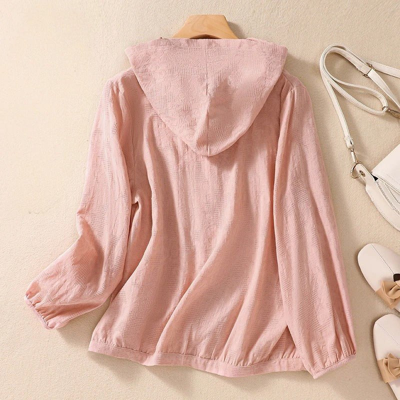 Effortless White Shirt for Women with Hood Relaxed Everyday Style