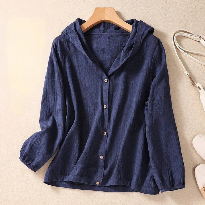 Effortless White Shirt for Women with Hood Relaxed Everyday Style