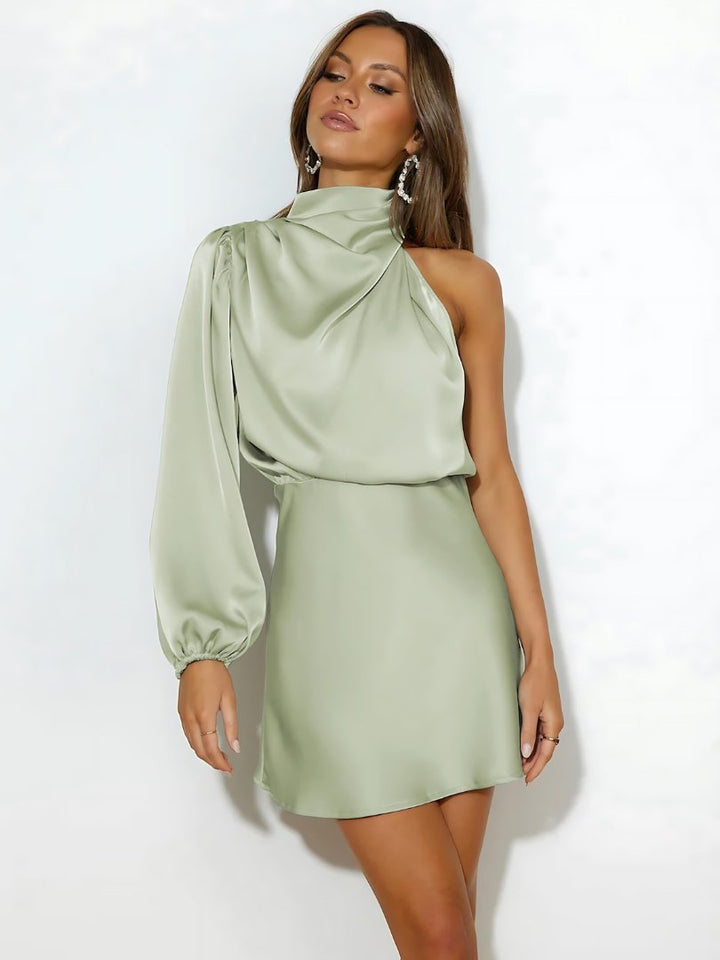 Elegant Cocktail Dress for Women with Collar Cocktail Style