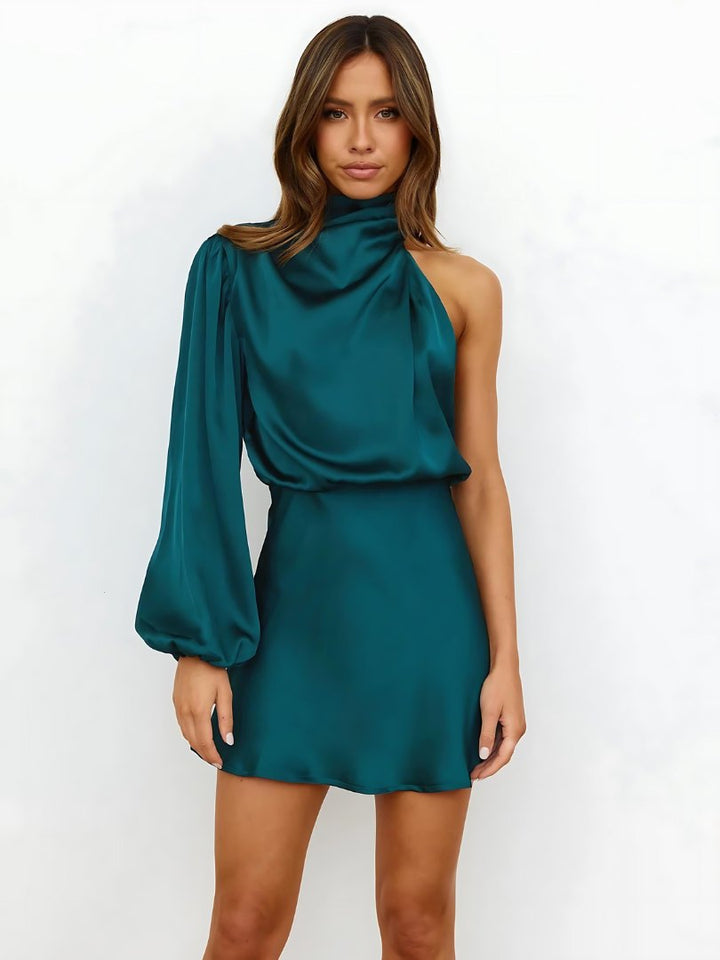 Elegant Cocktail Dress for Women with Collar Cocktail Style