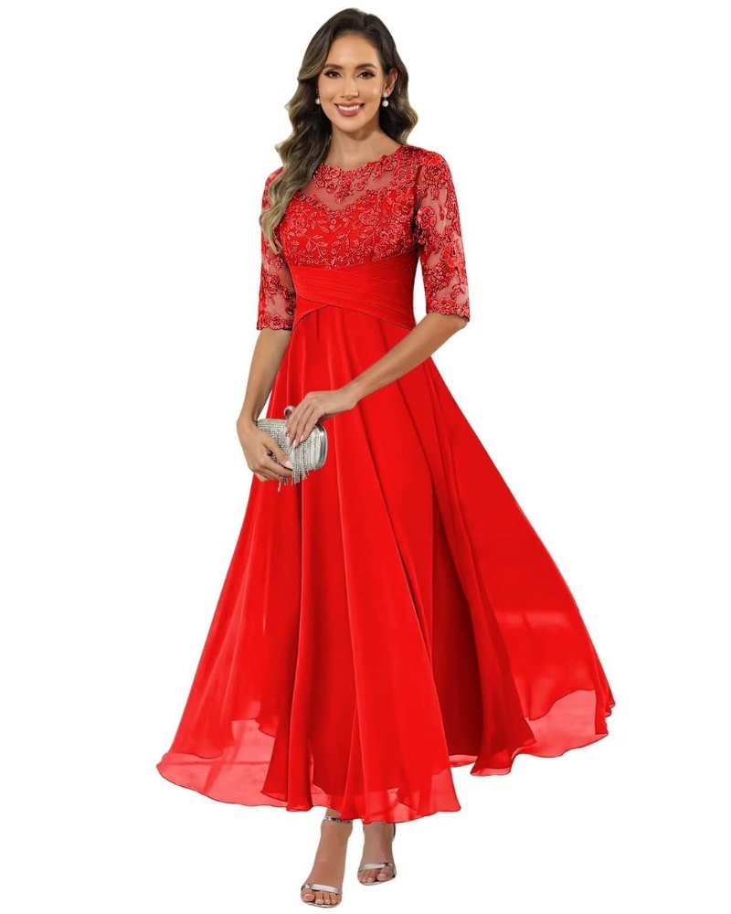 Elegant Fall Wedding Guest Dress for Women with A Line Wedding Guest Style